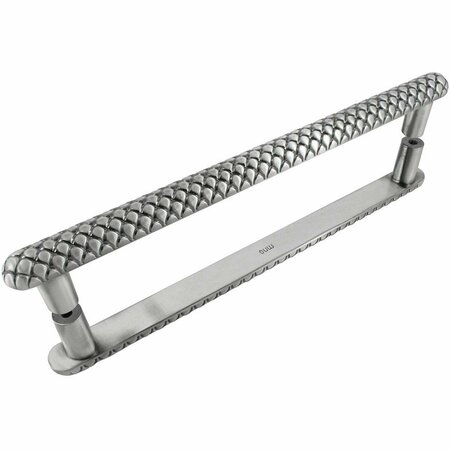 PERFECTPATIO 12 in. Potato Oversized Pull with Back to Back Mounting - Satin Silver Antique PE3756333